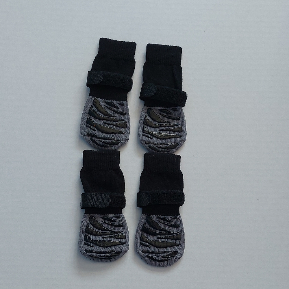 Black and‎ Gray Pet Socks Set Two Piece